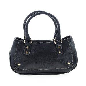 Isaac Mizrahi Black Leather Satchel Bag